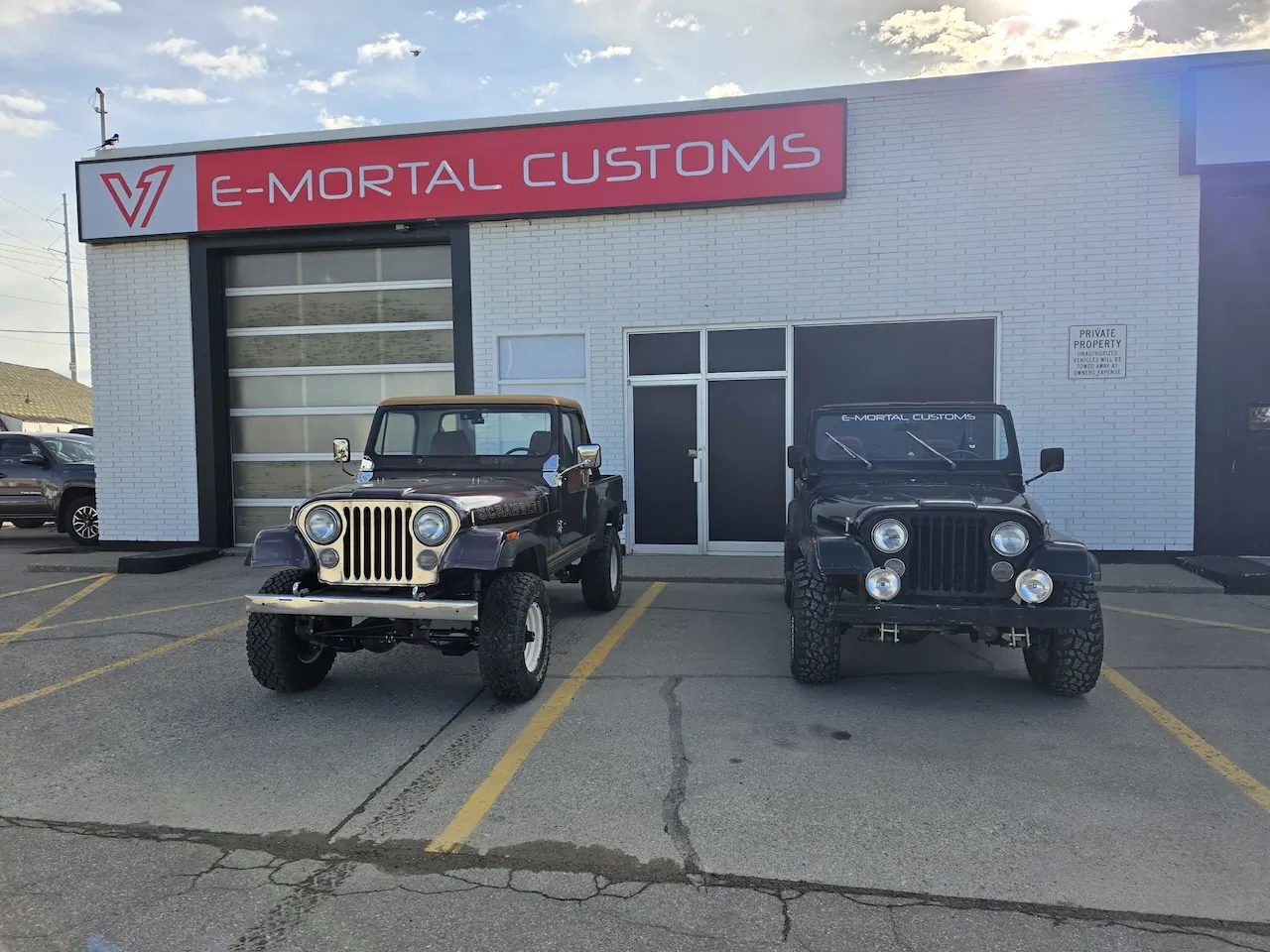 1981 CJ8 Scrambler Wide Track Axles custom build at E-MORTAL CUSTOMS